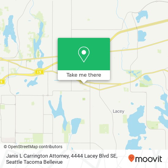 Mapa de Janis L Carrington Attorney, 4444 Lacey Blvd SE