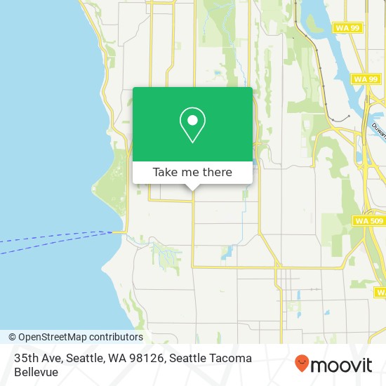 Mapa de 35th Ave, Seattle, WA 98126