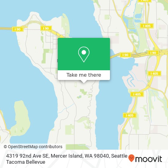 4319 92nd Ave SE, Mercer Island, WA 98040 map