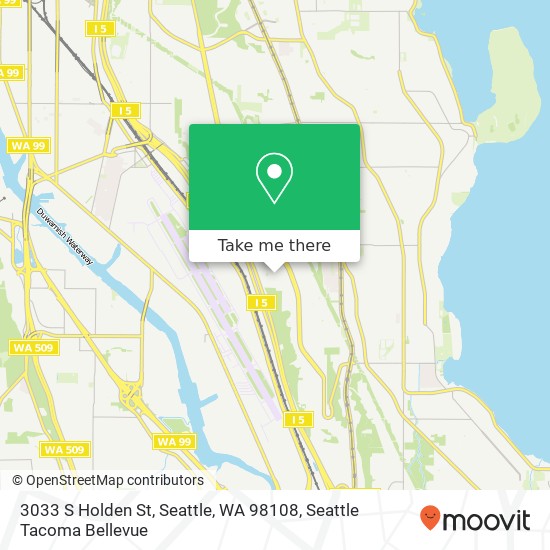 Mapa de 3033 S Holden St, Seattle, WA 98108