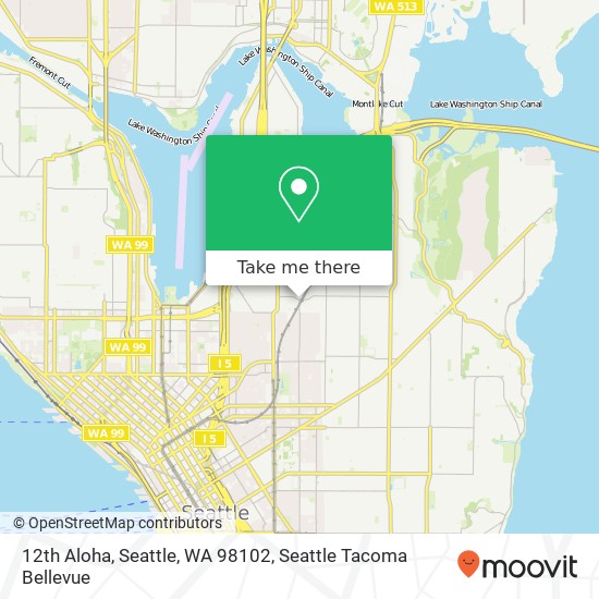 Mapa de 12th Aloha, Seattle, WA 98102