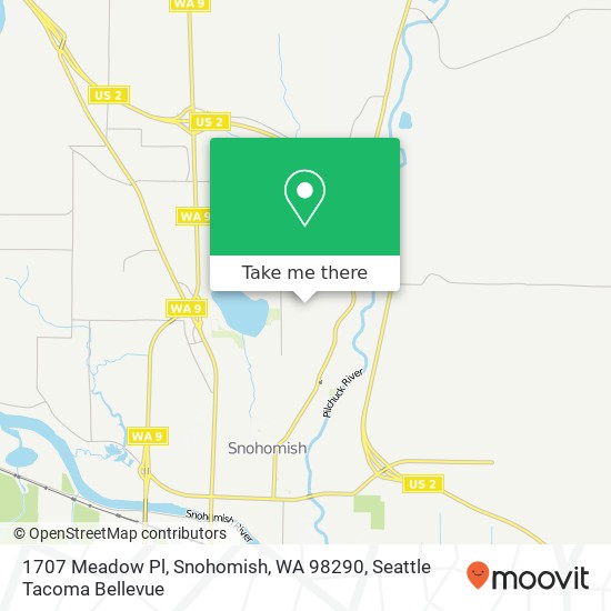 1707 Meadow Pl, Snohomish, WA 98290 map