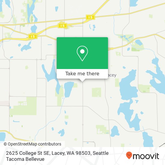 Mapa de 2625 College St SE, Lacey, WA 98503