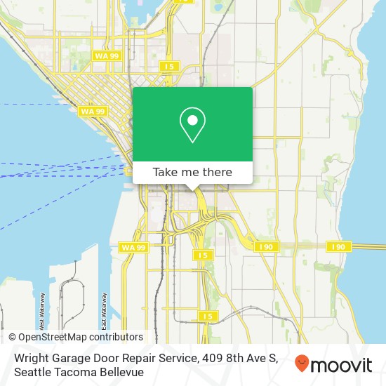 Mapa de Wright Garage Door Repair Service, 409 8th Ave S