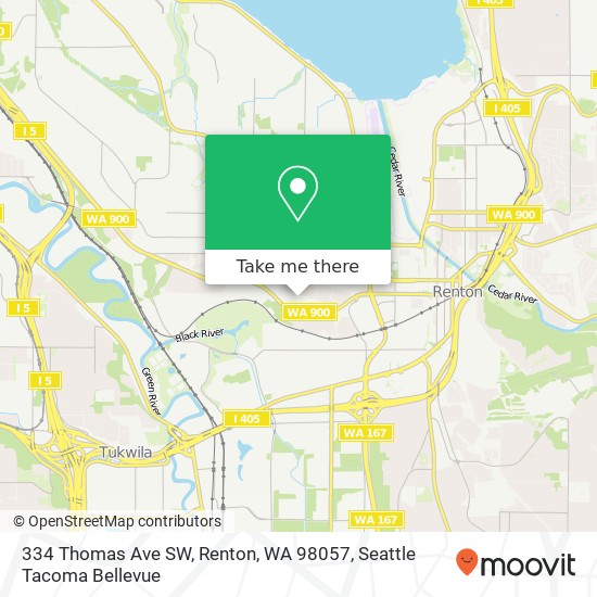 334 Thomas Ave SW, Renton, WA 98057 map
