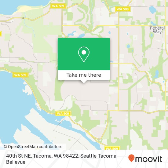 Mapa de 40th St NE, Tacoma, WA 98422