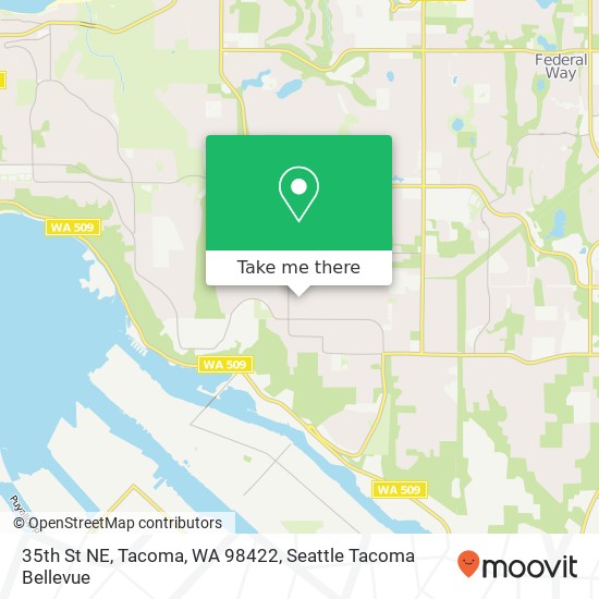 Mapa de 35th St NE, Tacoma, WA 98422