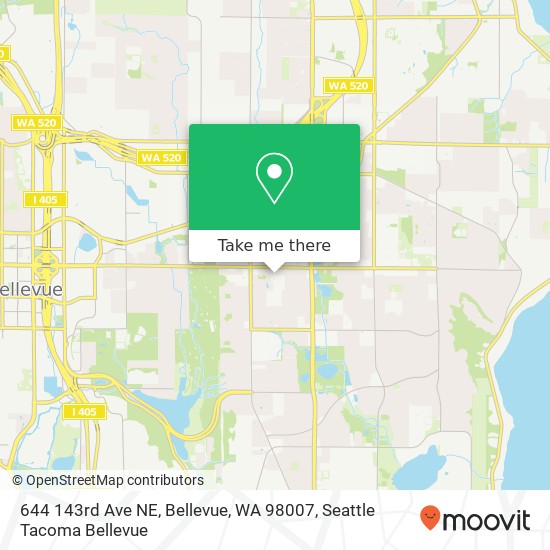 644 143rd Ave NE, Bellevue, WA 98007 map