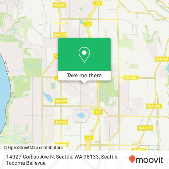 Mapa de 14027 Corliss Ave N, Seattle, WA 98133