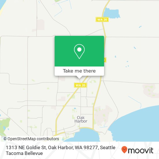 Mapa de 1313 NE Goldie St, Oak Harbor, WA 98277