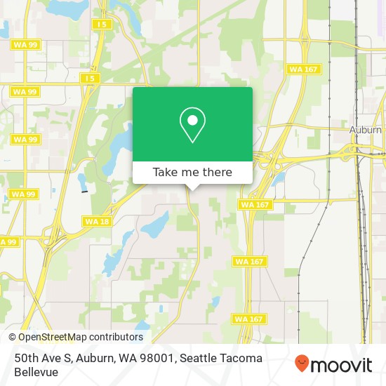 Mapa de 50th Ave S, Auburn, WA 98001