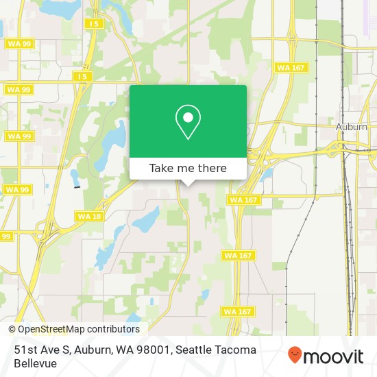 Mapa de 51st Ave S, Auburn, WA 98001