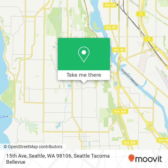 Mapa de 15th Ave, Seattle, WA 98106