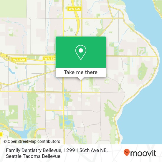 Mapa de Family Dentistry Bellevue, 1299 156th Ave NE