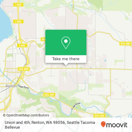 Mapa de Union and 4th, Renton, WA 98056