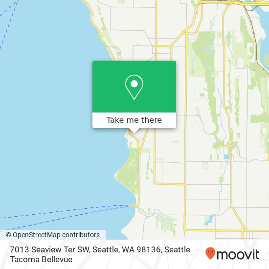 Mapa de 7013 Seaview Ter SW, Seattle, WA 98136
