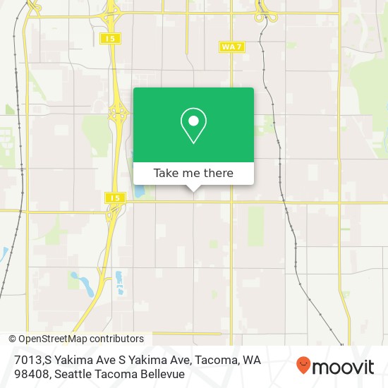 Mapa de 7013,S Yakima Ave S Yakima Ave, Tacoma, WA 98408