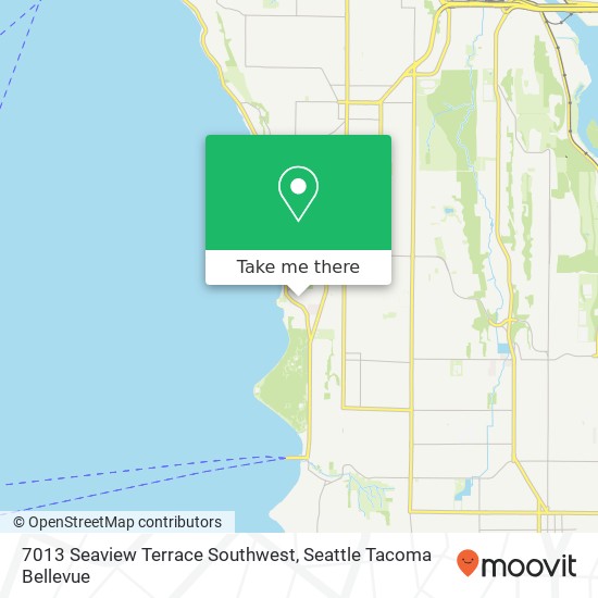 Mapa de 7013 Seaview Terrace Southwest, 7013 Seaview Terrace SW, Seattle, WA 98136, USA