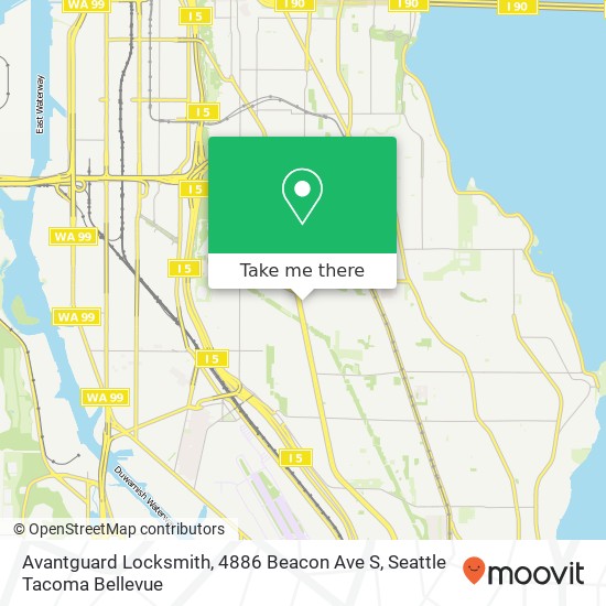 Mapa de Avantguard Locksmith, 4886 Beacon Ave S