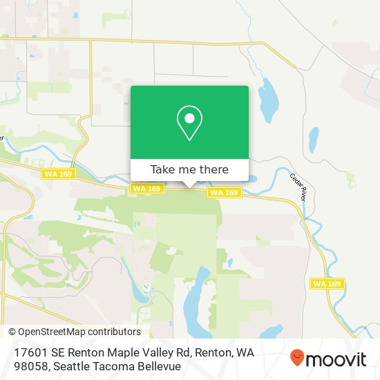 Mapa de 17601 SE Renton Maple Valley Rd, Renton, WA 98058