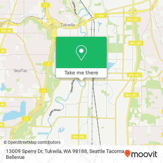 Mapa de 13009 Sperry Dr, Tukwila, WA 98188