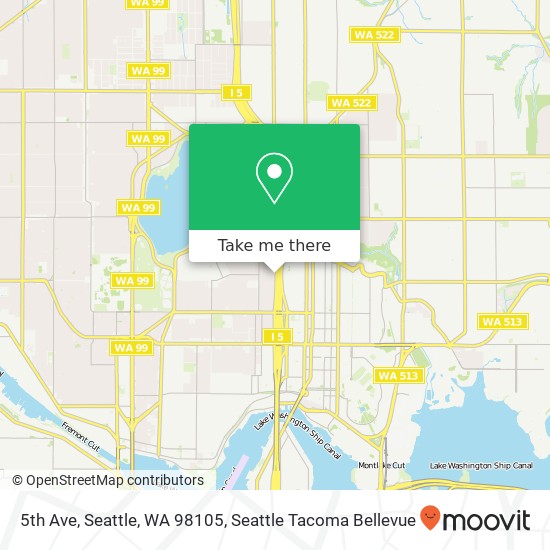Mapa de 5th Ave, Seattle, WA 98105
