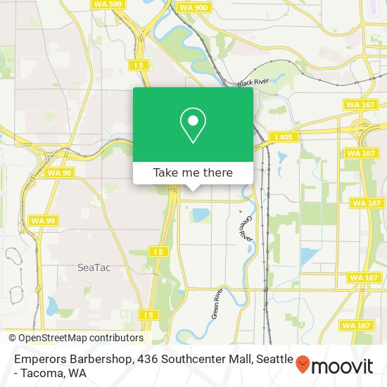 Mapa de Emperors Barbershop, 436 Southcenter Mall