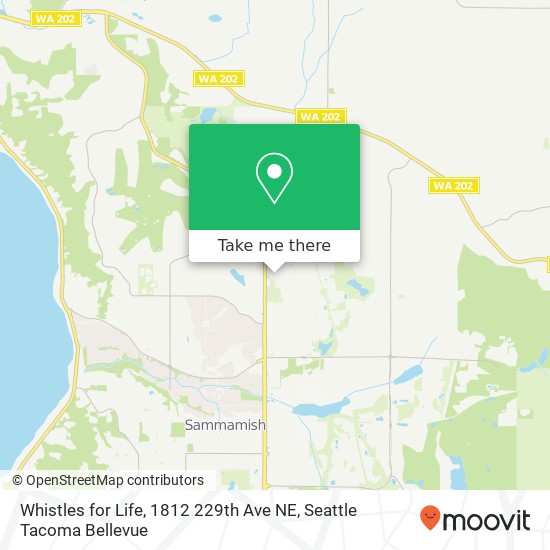 Whistles for Life, 1812 229th Ave NE map