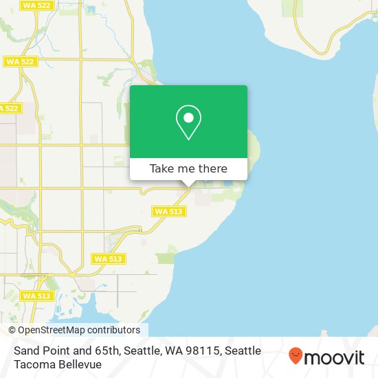 Mapa de Sand Point and 65th, Seattle, WA 98115