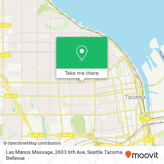 Mapa de Las Manos Massage, 2603 6th Ave