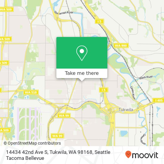 Mapa de 14434 42nd Ave S, Tukwila, WA 98168