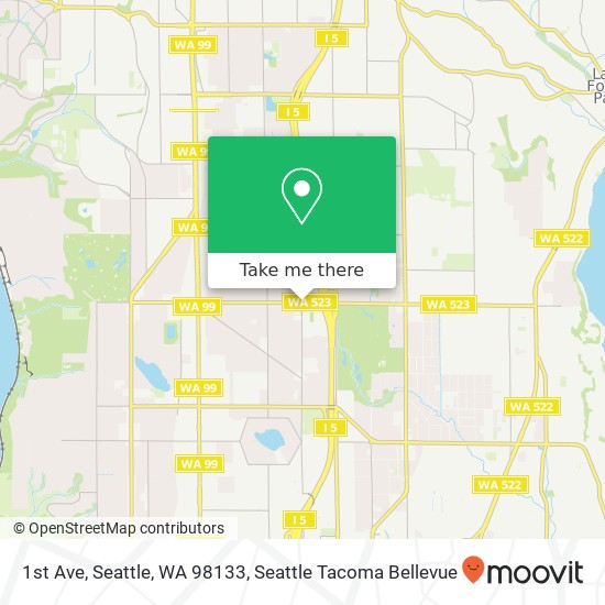 1st Ave, Seattle, WA 98133 map