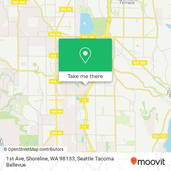 Mapa de 1st Ave, Shoreline, WA 98133