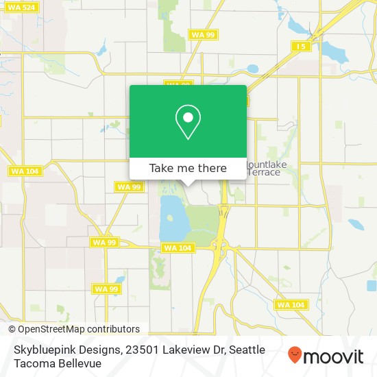 Mapa de Skybluepink Designs, 23501 Lakeview Dr