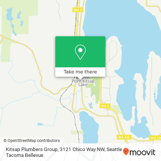 Mapa de Kitsap Plumbers Group, 3121 Chico Way NW