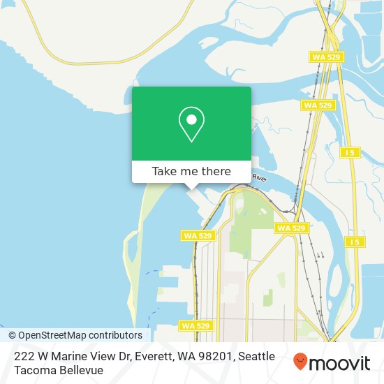Mapa de 222 W Marine View Dr, Everett, WA 98201