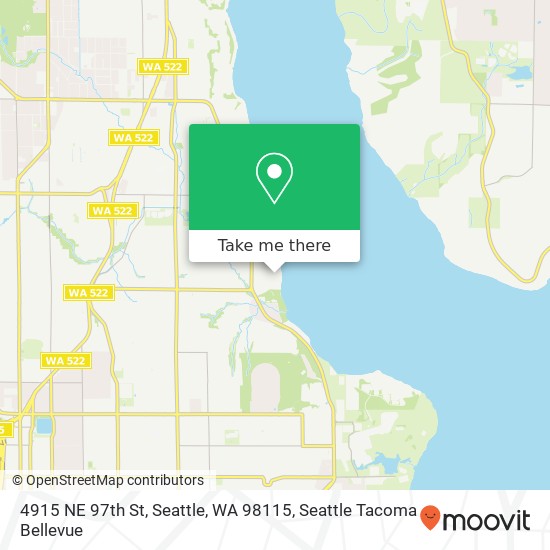 Mapa de 4915 NE 97th St, Seattle, WA 98115