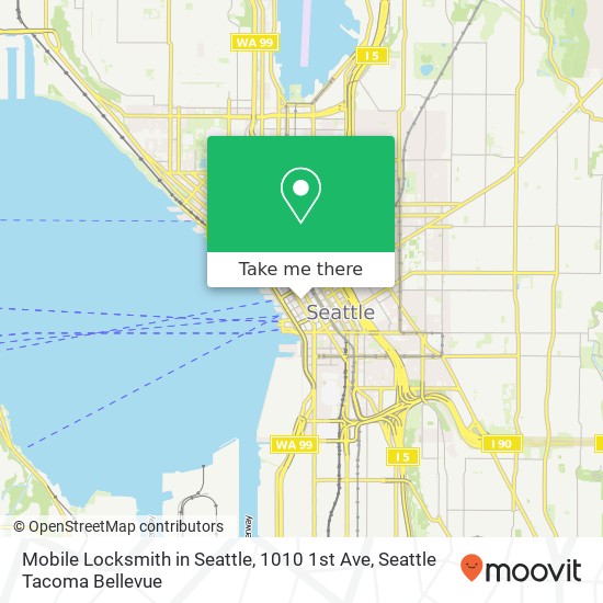 Mapa de Mobile Locksmith in Seattle, 1010 1st Ave