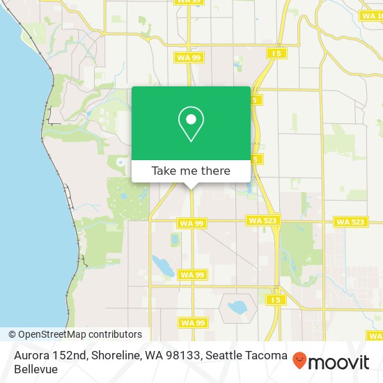 Mapa de Aurora 152nd, Shoreline, WA 98133