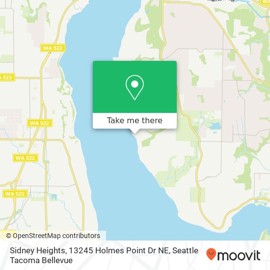 Mapa de Sidney Heights, 13245 Holmes Point Dr NE