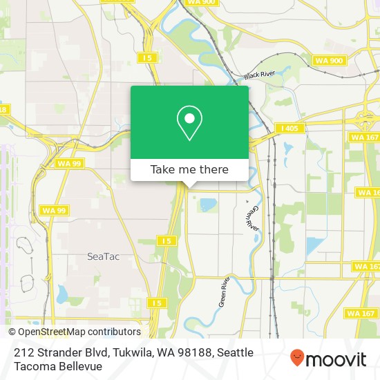 Mapa de 212 Strander Blvd, Tukwila, WA 98188