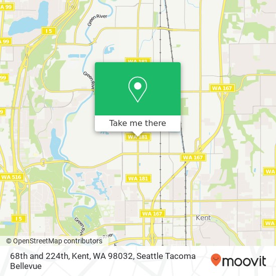 Mapa de 68th and 224th, Kent, WA 98032