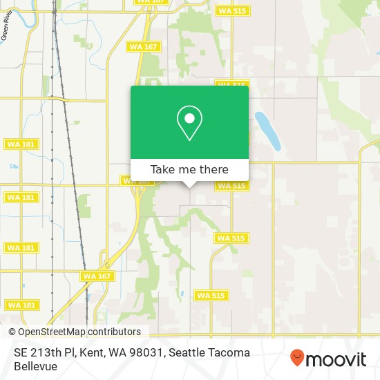 Mapa de SE 213th Pl, Kent, WA 98031