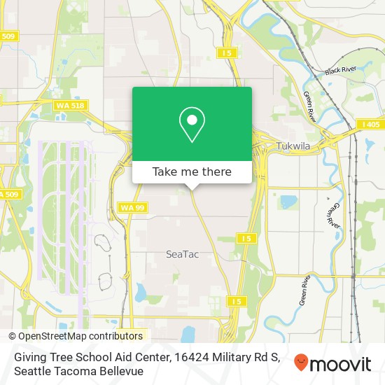 Giving Tree School Aid Center, 16424 Military Rd S map