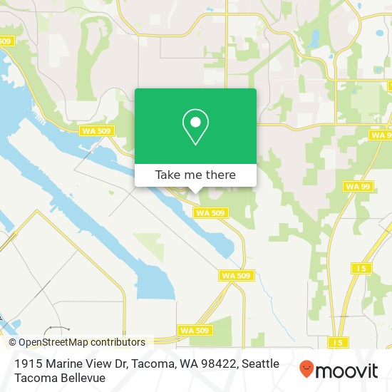 Mapa de 1915 Marine View Dr, Tacoma, WA 98422