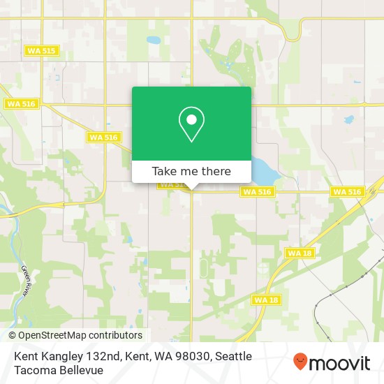 Mapa de Kent Kangley 132nd, Kent, WA 98030