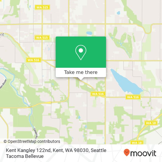 Kent Kangley 122nd, Kent, WA 98030 map