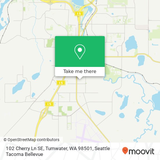 Mapa de 102 Cherry Ln SE, Tumwater, WA 98501