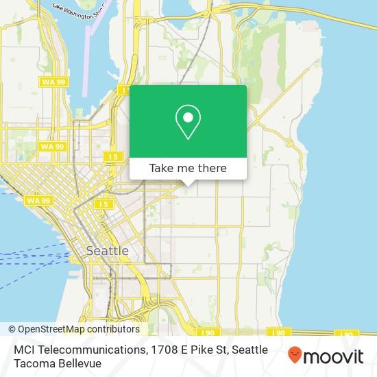 Mapa de MCI Telecommunications, 1708 E Pike St