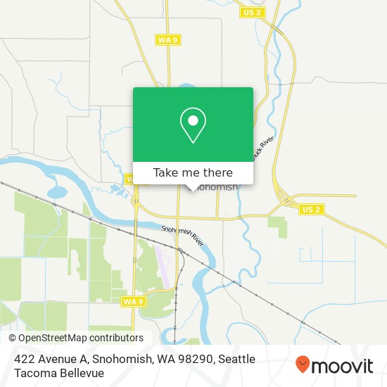 Mapa de 422 Avenue A, Snohomish, WA 98290